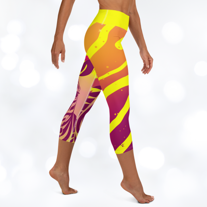 ZEBRA SUMMER Yoga Capri Leggings