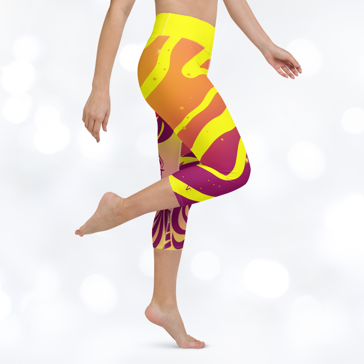 ZEBRA SUMMER Yoga Capri Leggings