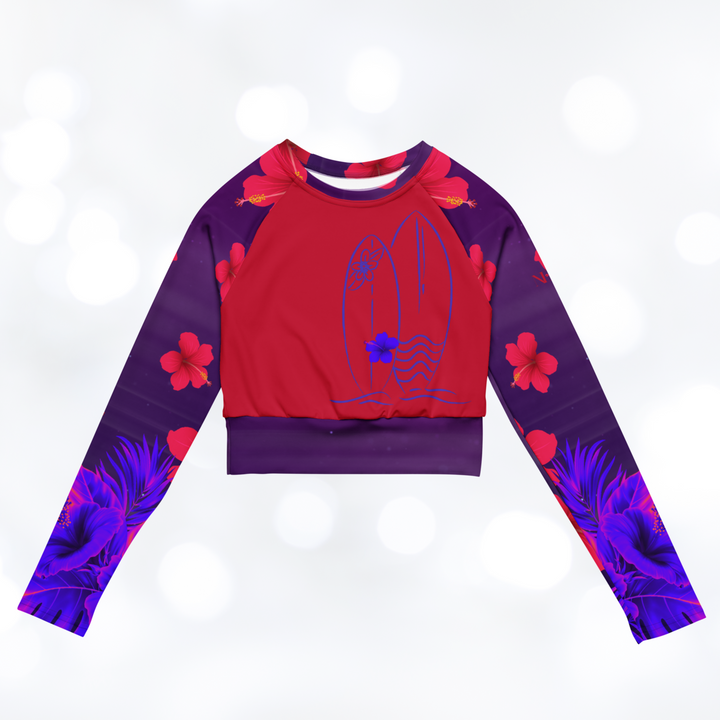 ALOHA II long-sleeve crop top