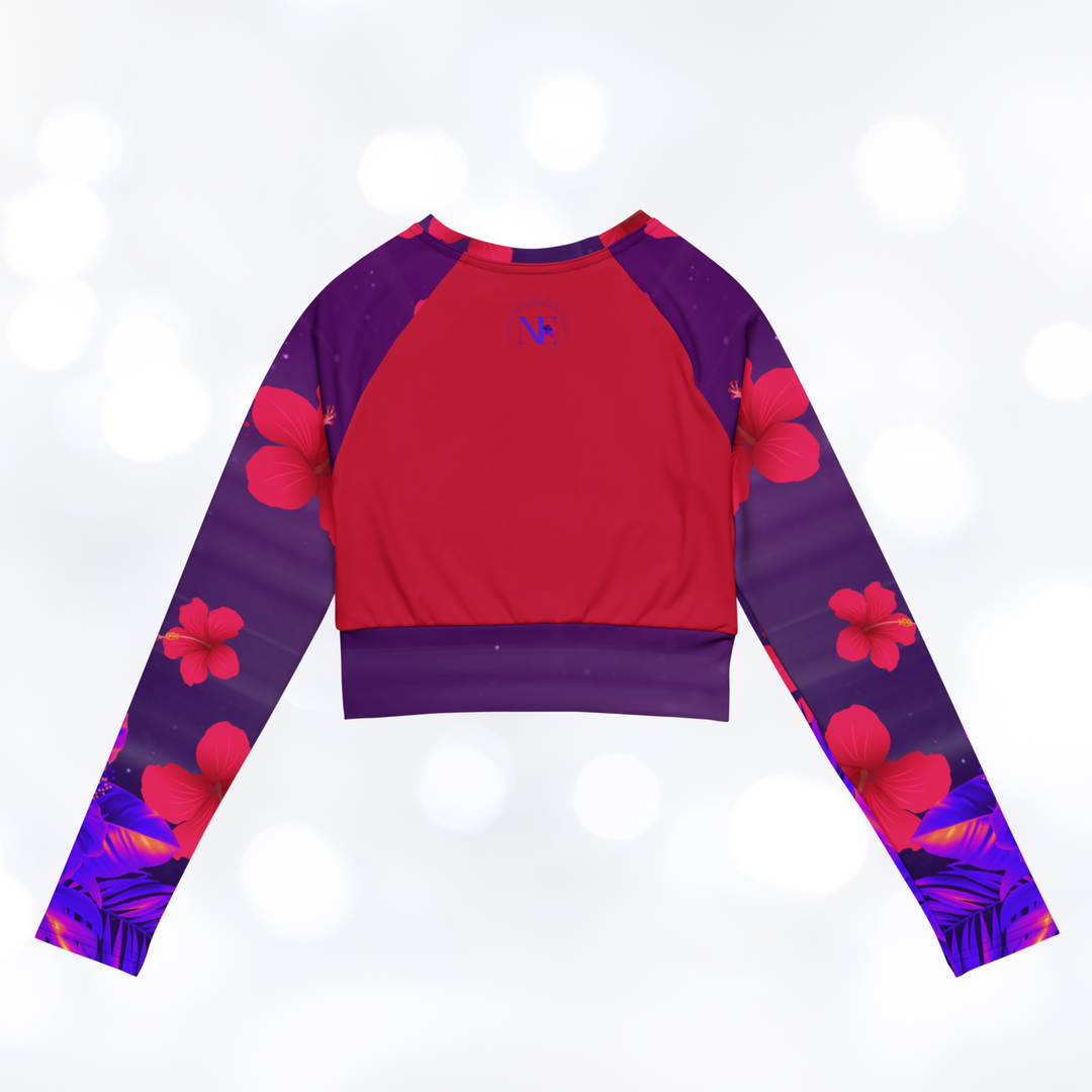 ALOHA II long-sleeve crop top