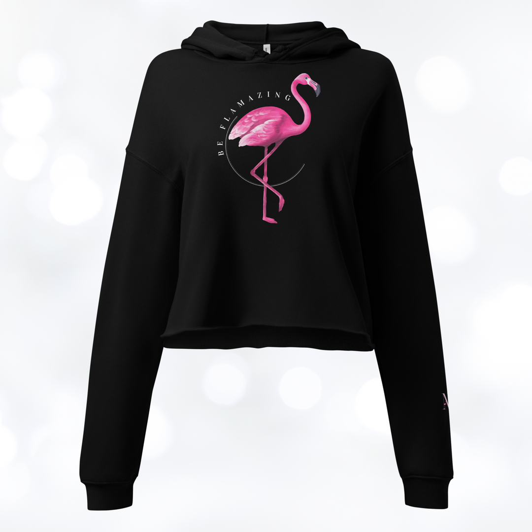 Be Flamazing - Flamingo Crop Hoodie