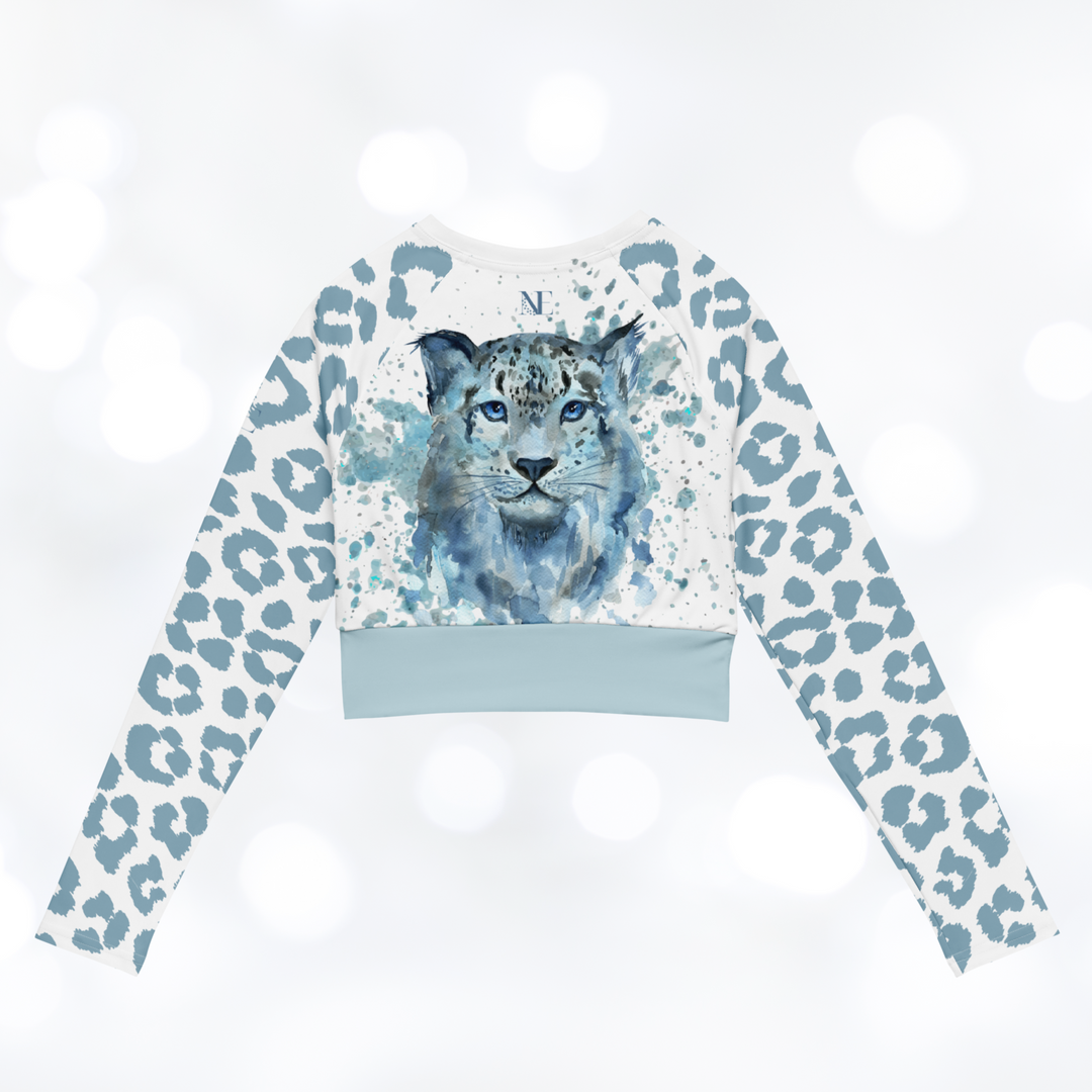 Leopard 'Zafari' long-sleeve Crop Top