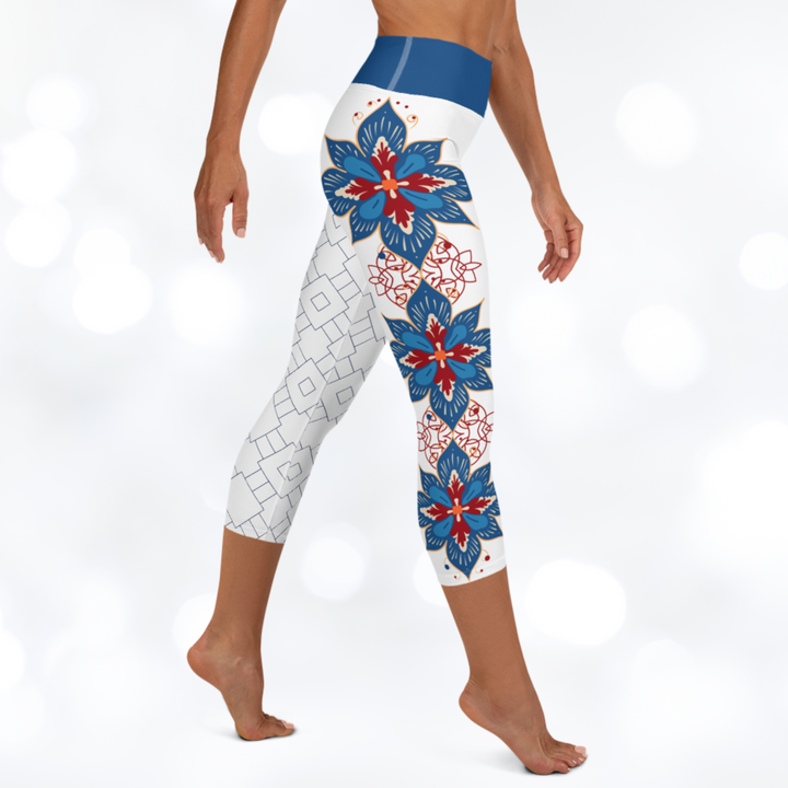 Oriental Yoga Capri Leggings