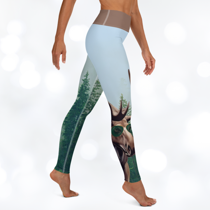 Moose 'Stay Wild' Yoga Leggings