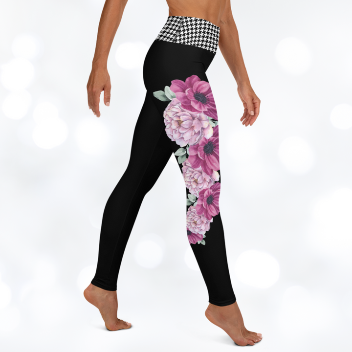 Bloom Houndstooth Yoga Leggings