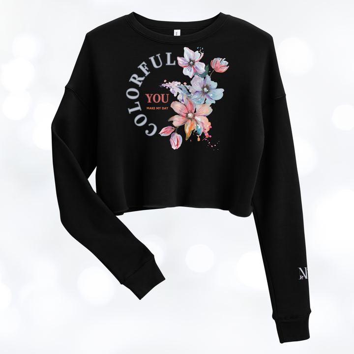 Floral Crop Sweatshirt