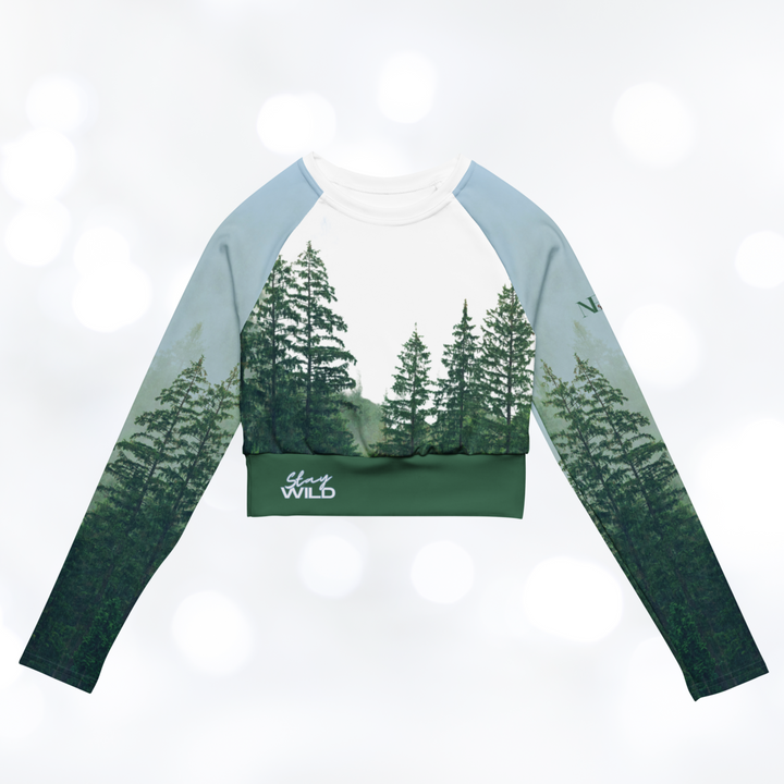 Moose 'Stay Wild' long-sleeve Crop Top