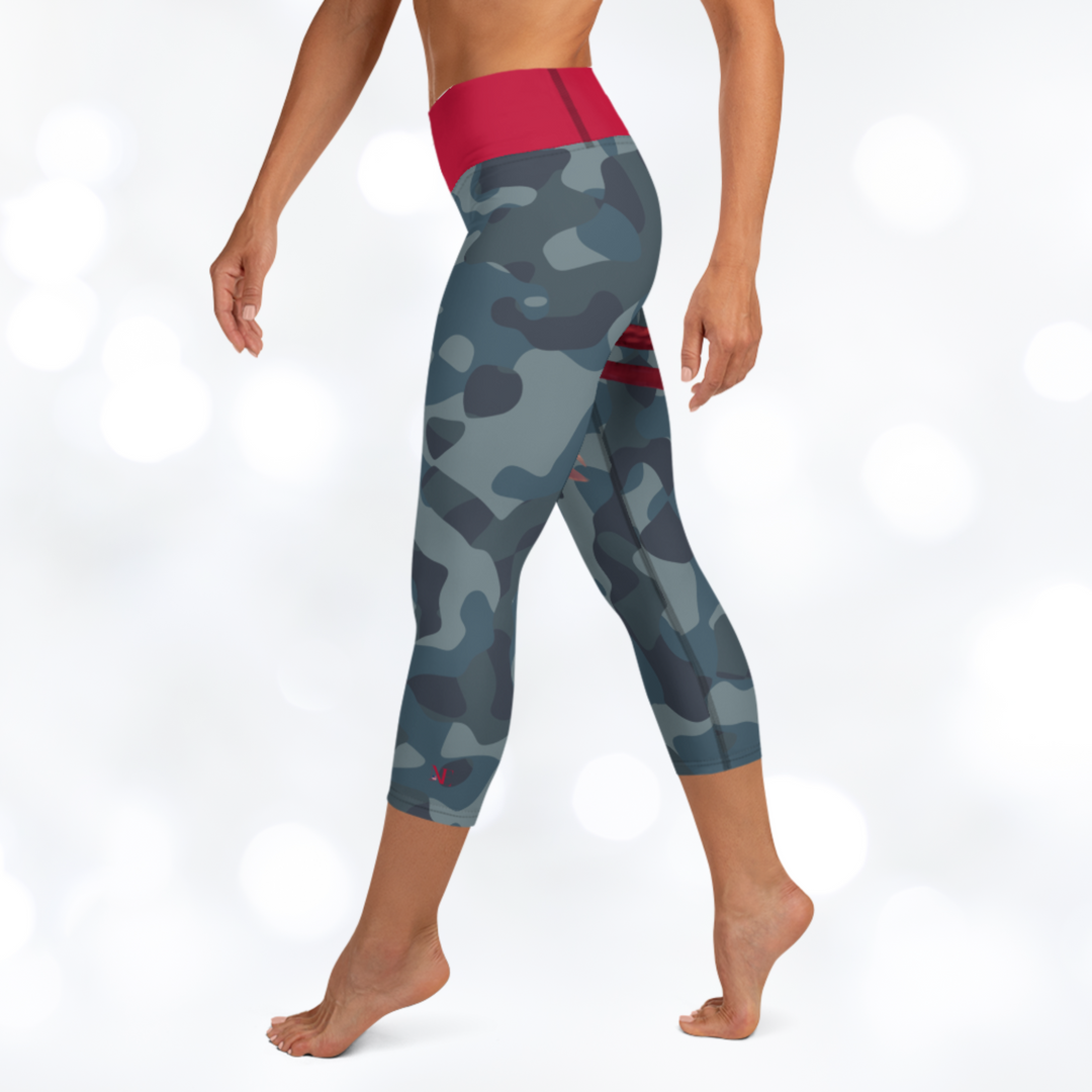 American Flag Camouflage Yoga Capri Leggings