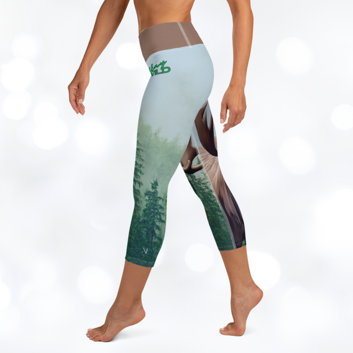 Moose 'Stay Wild' Yoga Capri Leggings