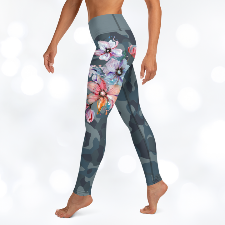 Camouflage Flower Yoga Leggings