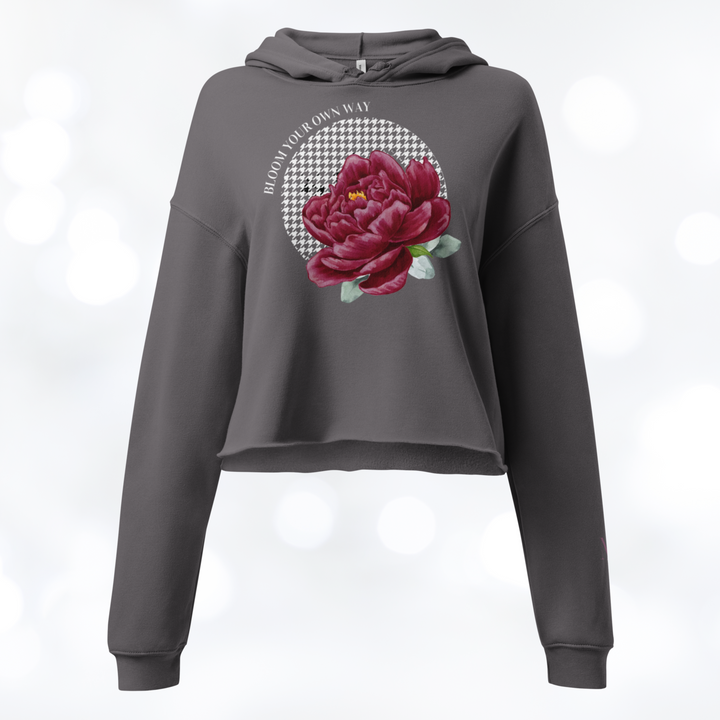 Bloom Houndstooth II Crop Hoodie