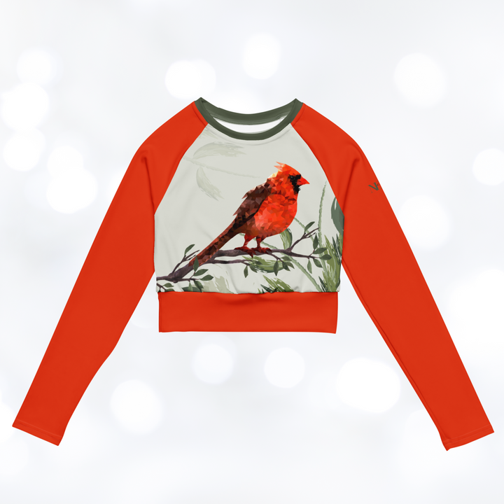 Cardinal Recycled long-sleeve crop top