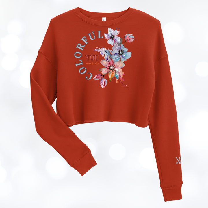 Floral Crop Sweatshirt