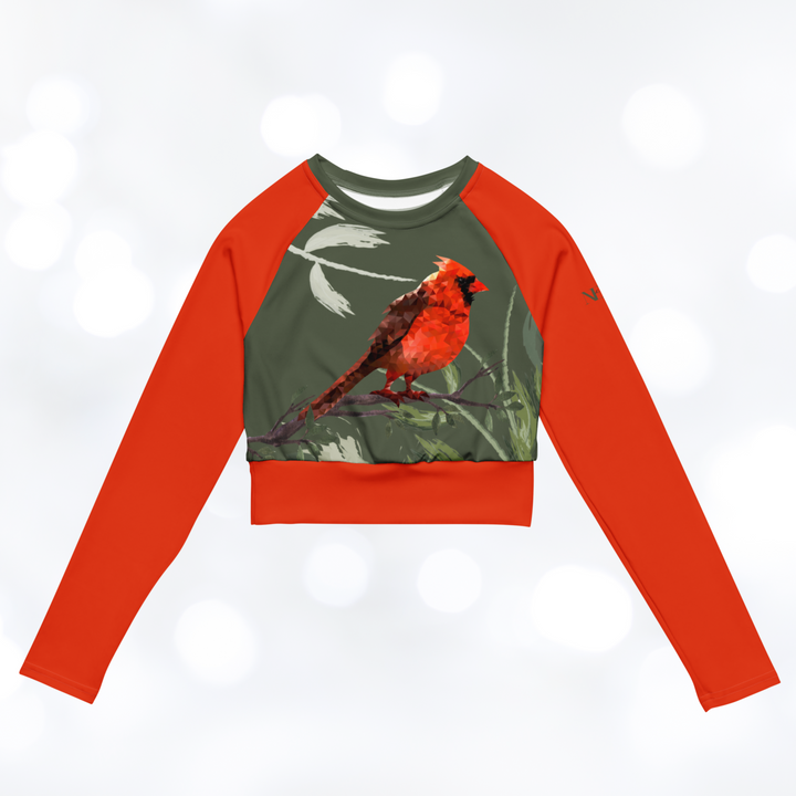 Cardinal II Recycled long-sleeve crop top