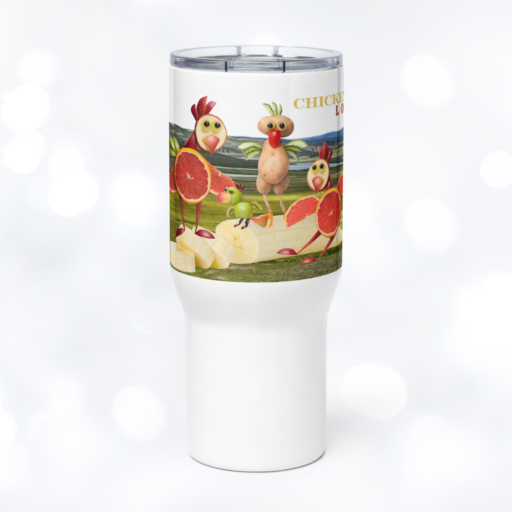 CHICKEN LOVE 'VEGAN' Tumbler with Handle