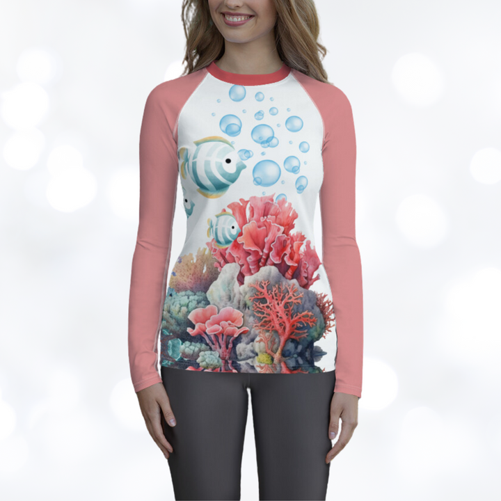 Ocean 'coral' Women's Rash Guard