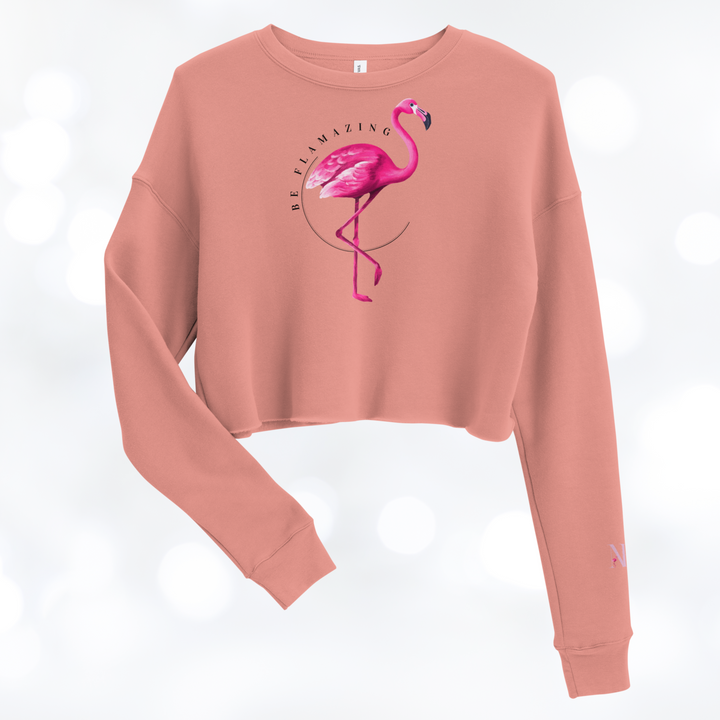 Be Flamazing II - Flamingo Crop Sweatshirt