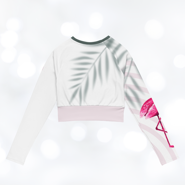 Flamingo long-sleeve Crop Top