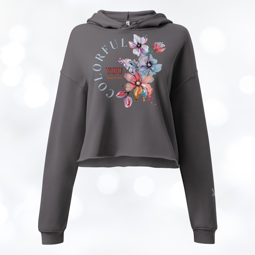 Floral Crop Hoodie