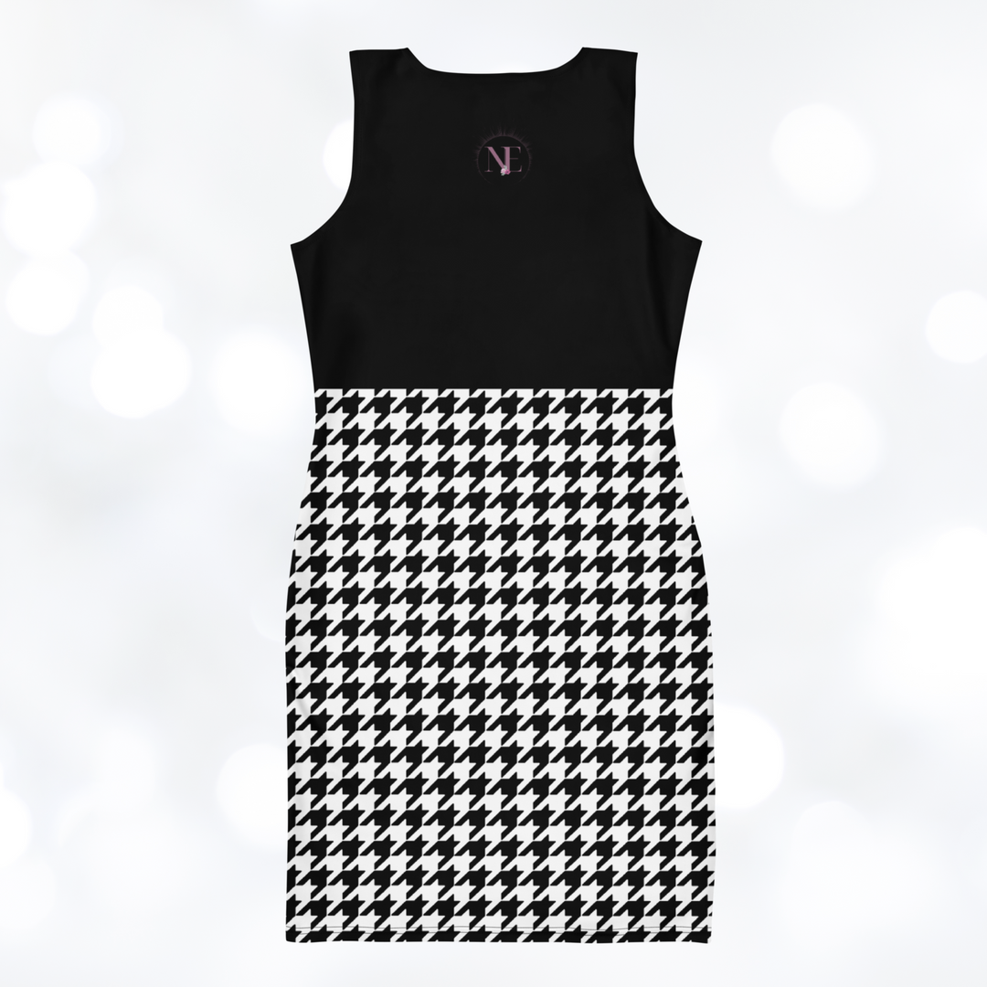 Bloom Houndstooth Bodycon Dress