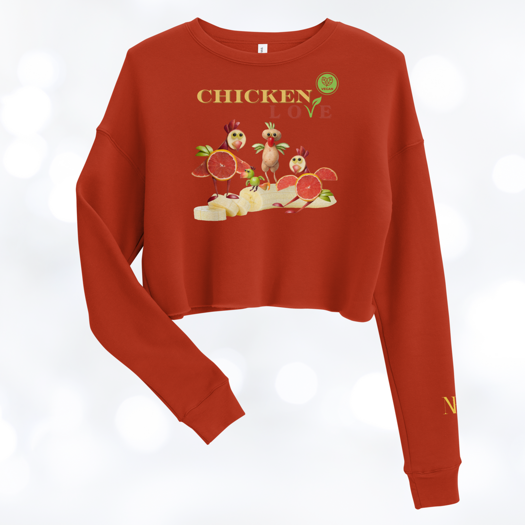 CHICKEN LOVE 'VEGAN' Crop Sweatshirt