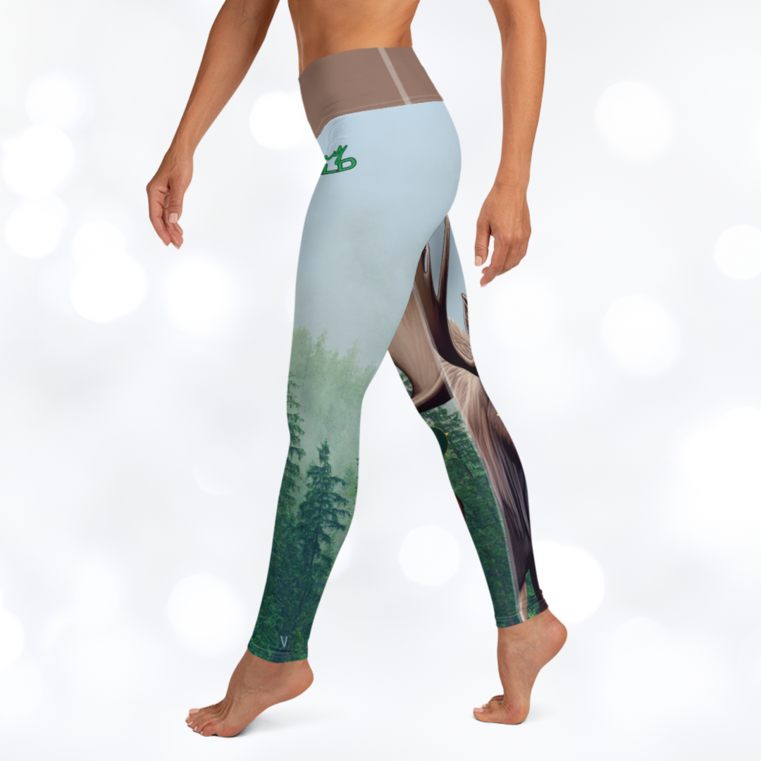 Moose 'Stay Wild' Yoga Leggings