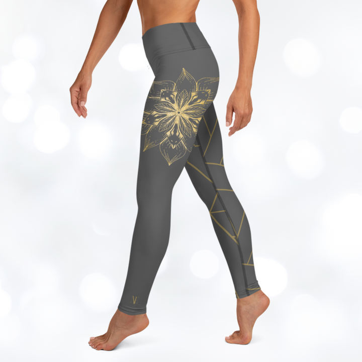 Golden Flower II Yoga Leggings