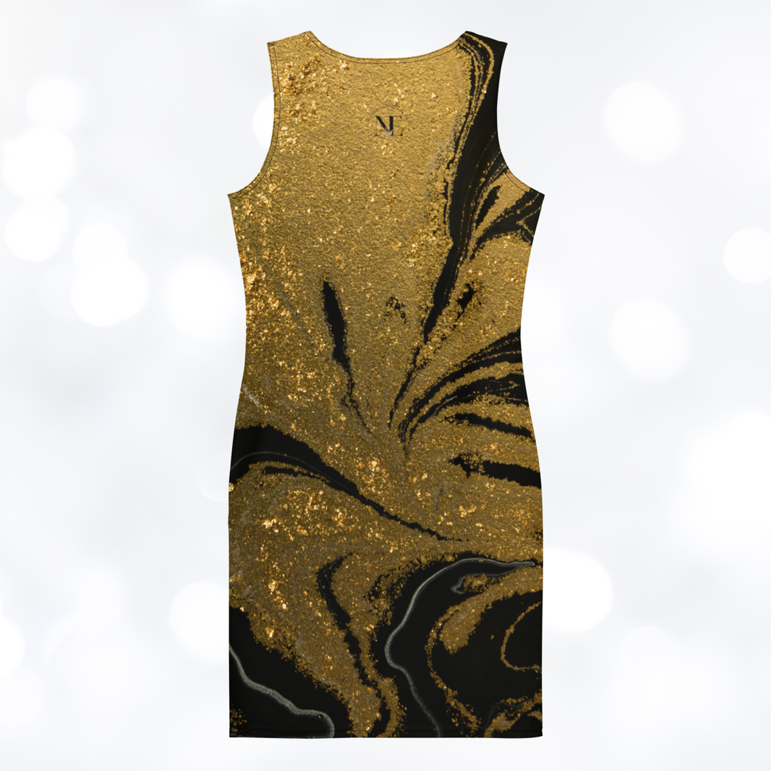 Gold Marble II Bodycon Dress