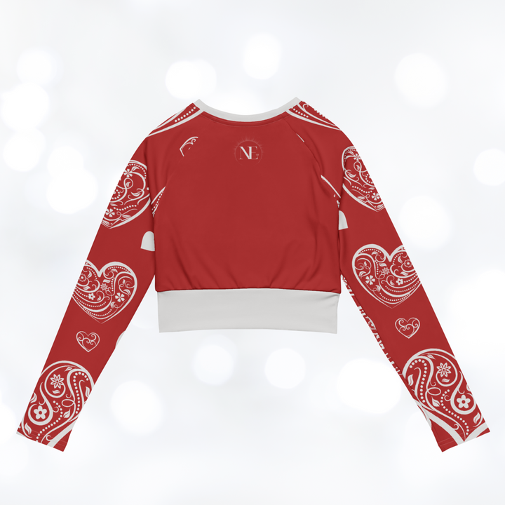 Hearts long-sleeve Crop Top