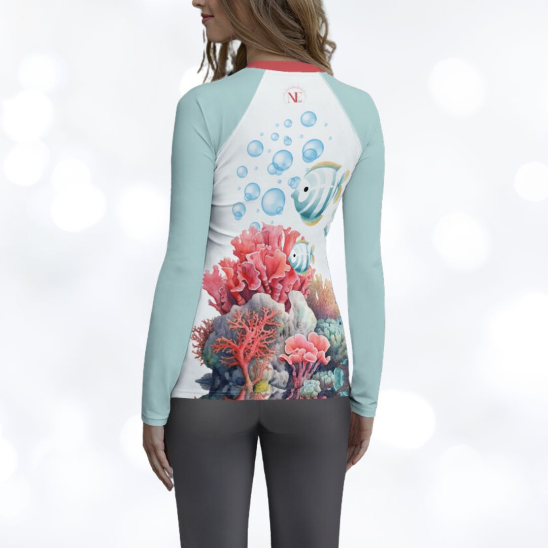 Ocean 'teal' Women's Rash Guard