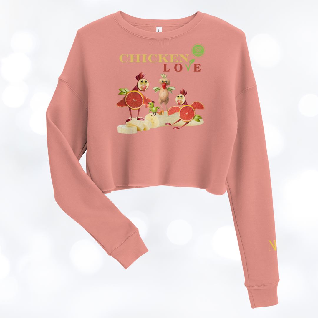 CHICKEN LOVE 'VEGAN' Crop Sweatshirt