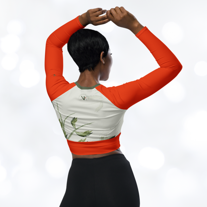 Cardinal Recycled long-sleeve crop top