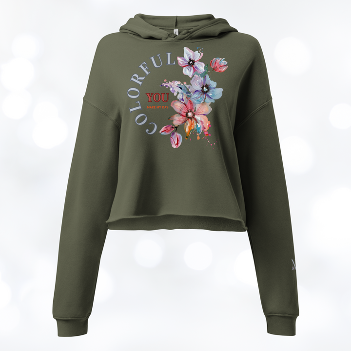 Floral Crop Hoodie