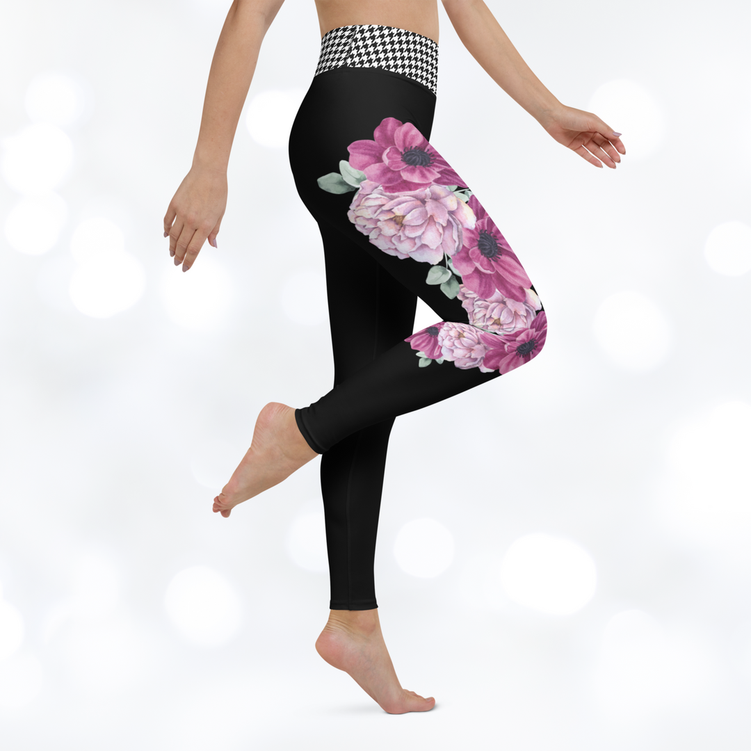 Bloom Houndstooth Yoga Leggings