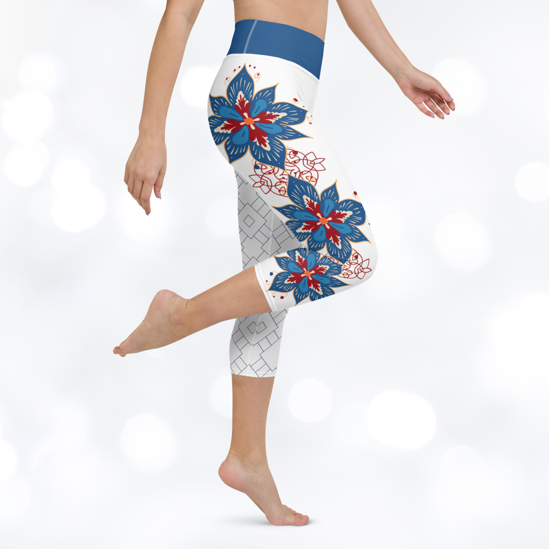 Oriental Yoga Capri Leggings