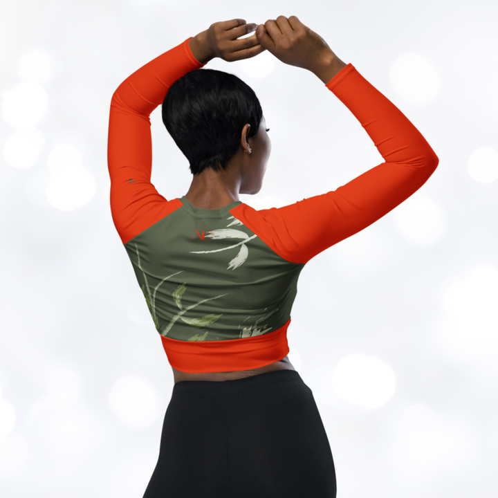 Cardinal II Recycled long-sleeve crop top