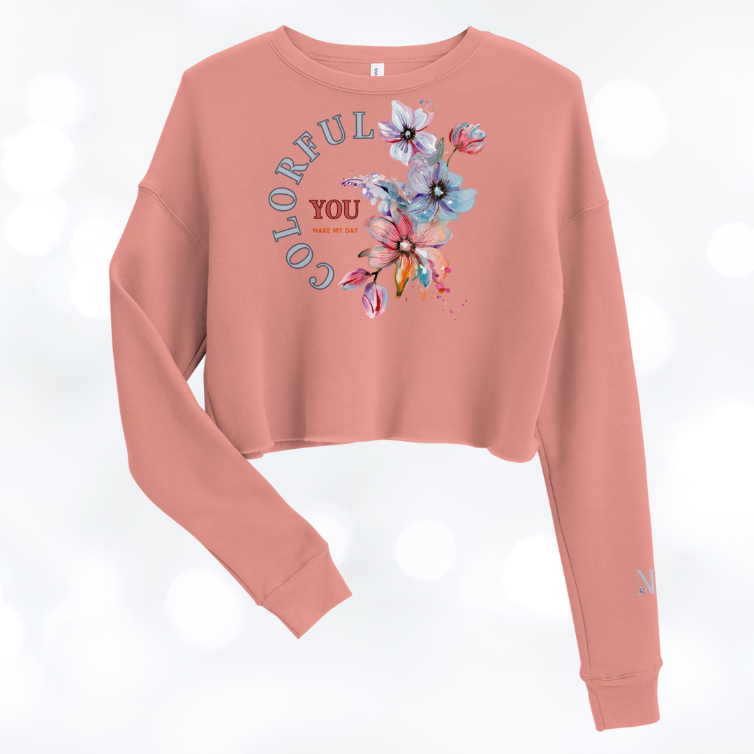 Floral Crop Sweatshirt