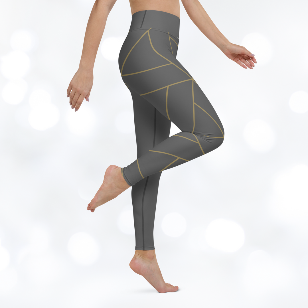 Golden Flower II Yoga Leggings