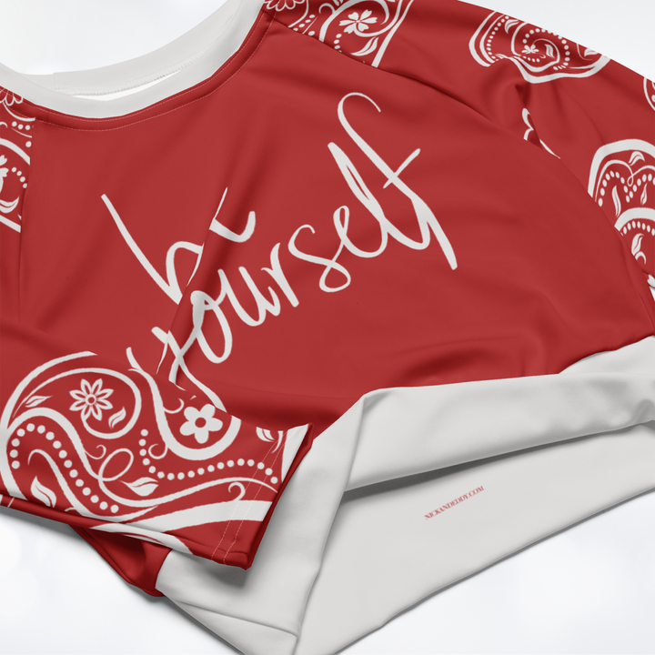 Hearts long-sleeve Crop Top