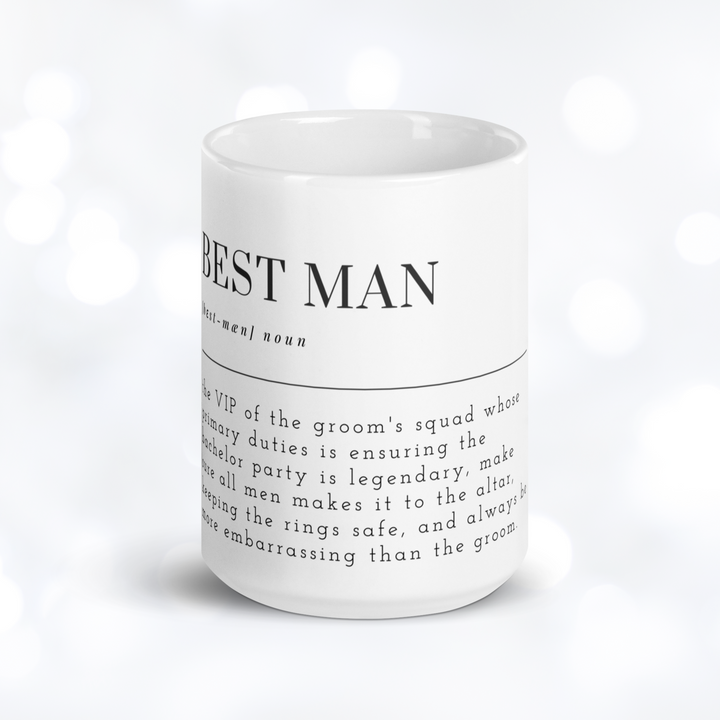 BEST MAN Definition Mug