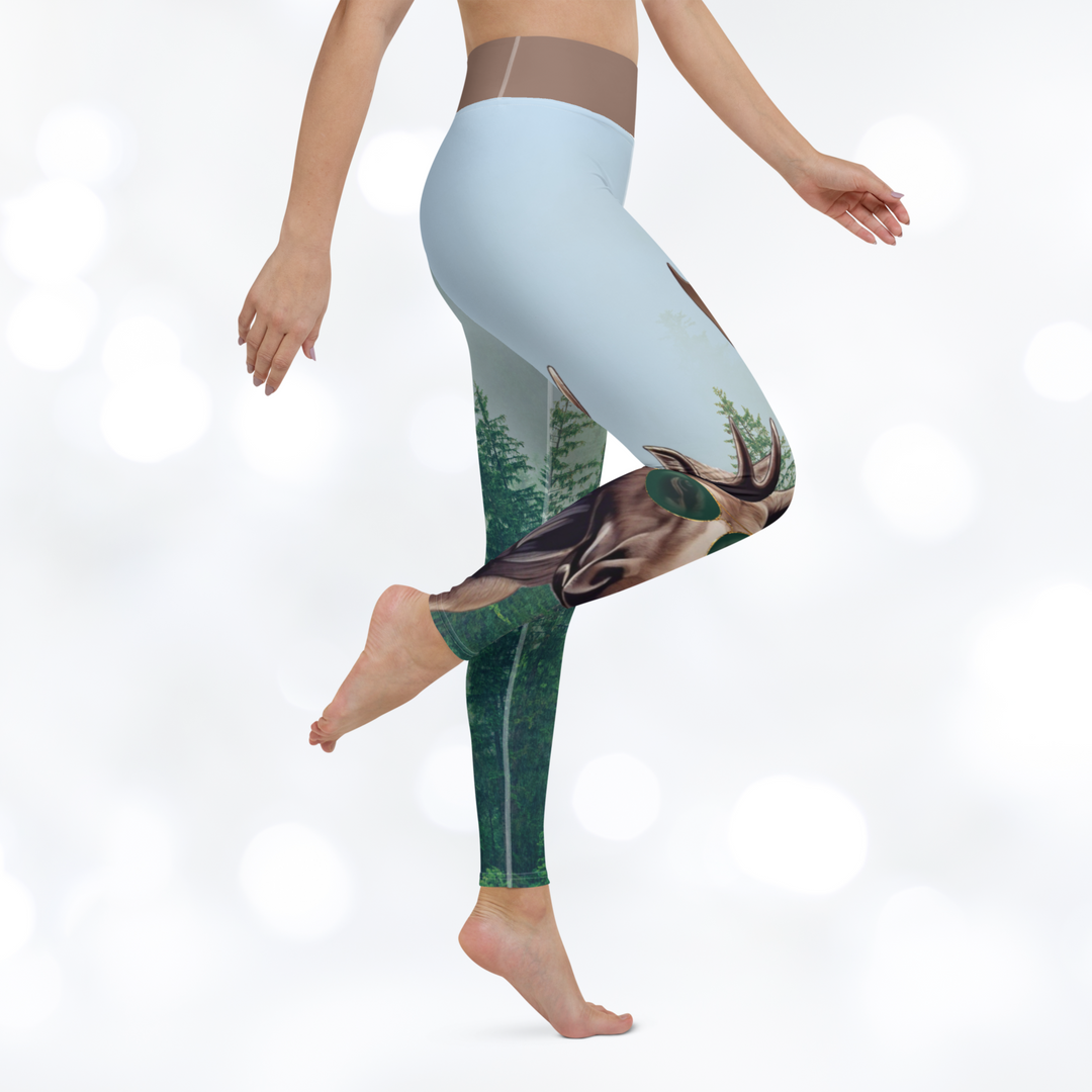 Moose 'Stay Wild' Yoga Leggings