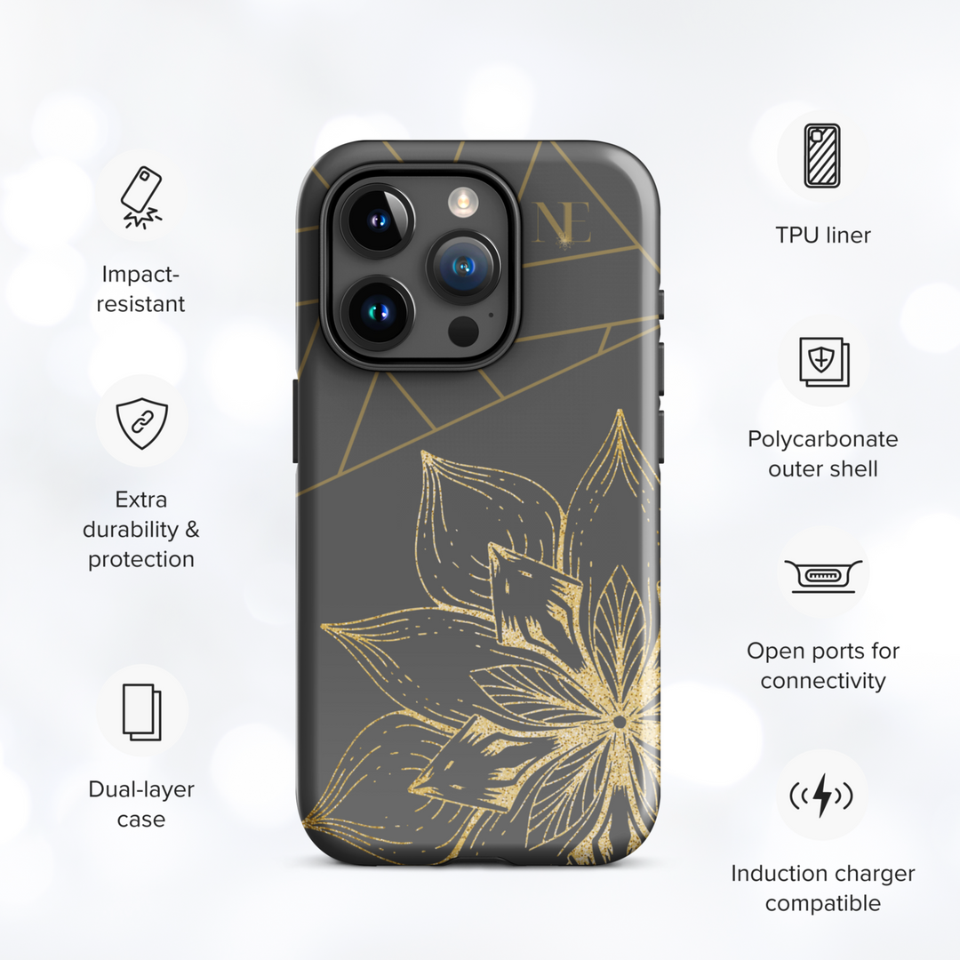 Golden Flower Tough Case for iPhone®