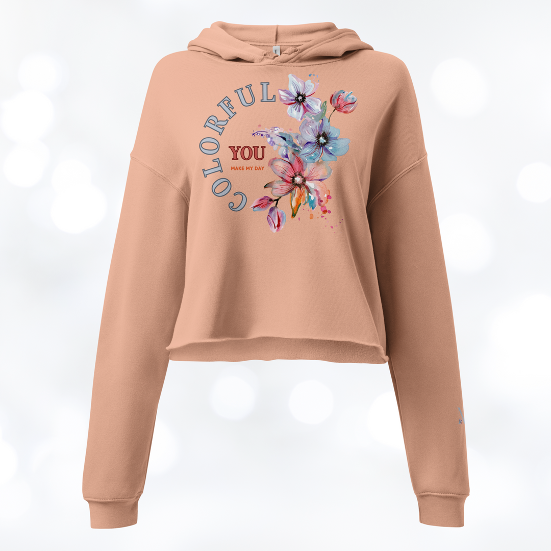 Floral Crop Hoodie