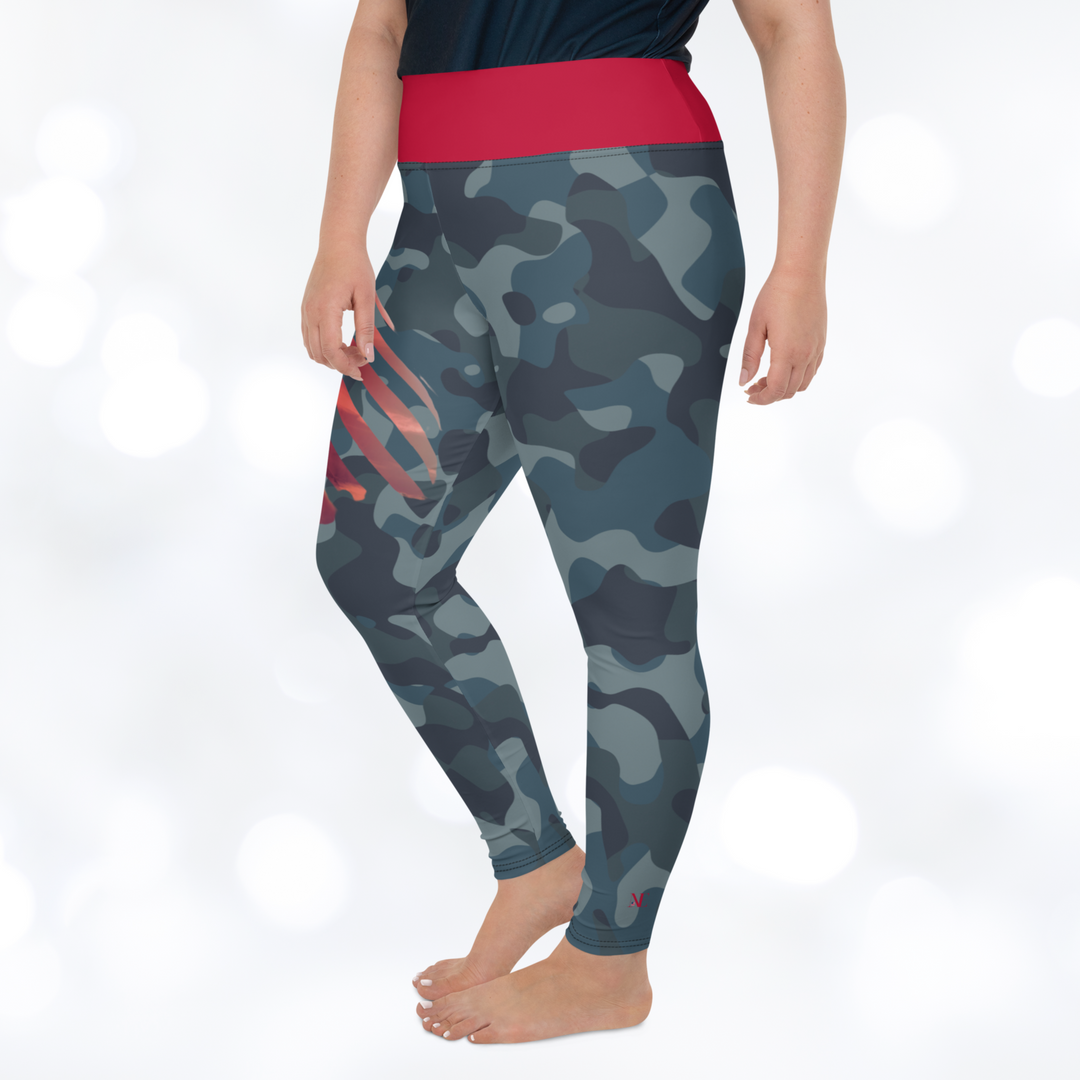 AMERICAN FLAG CAMOUFLAGE Plus Size Leggings