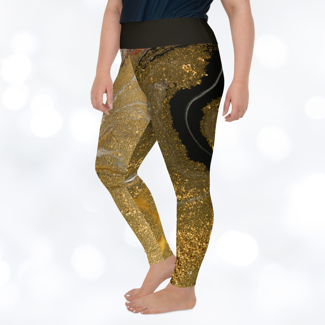 GOLD MARBLE Plus Size Leggings