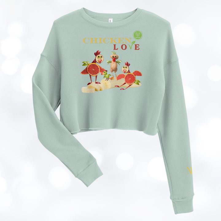 CHICKEN LOVE 'VEGAN' Crop Sweatshirt