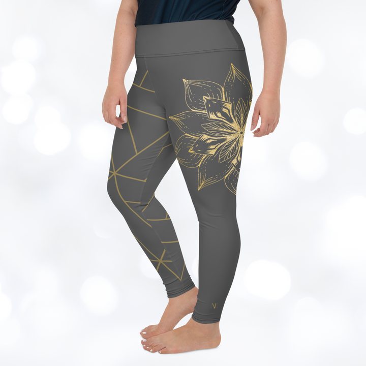 GOLDEN FLOWER II Plus Size Leggings