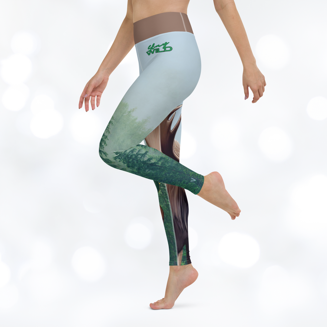 Moose 'Stay Wild' Yoga Leggings