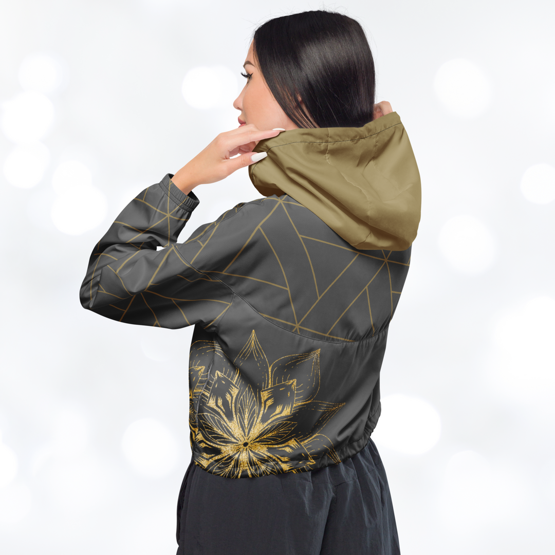 Golden Flower Women’s cropped windbreaker