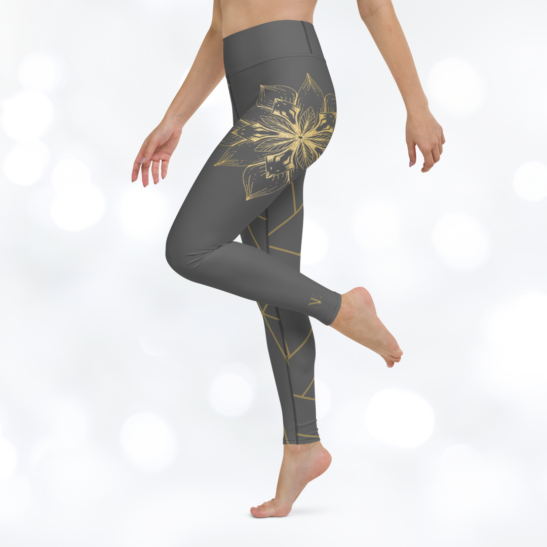 Golden Flower II Yoga Leggings